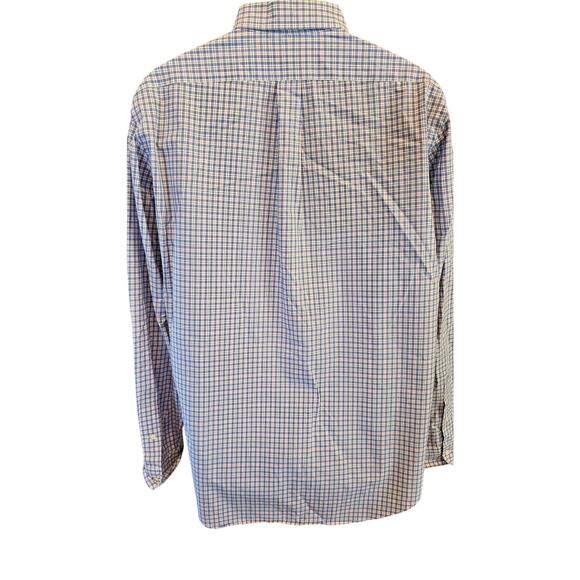 Ralph lauren preppy long sleeve button up blue pink check XL EUC career casual - Picture 2 of 6